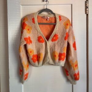 willow and root colorful floral sweater